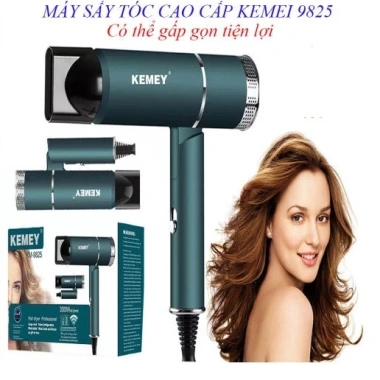 Máy Sấy Tóc Mini Kemey Km 9.825 Gấp Gọn Tạo Kiểu Chuyên Nghiệp Giá Ưu Đãi 209.000đ