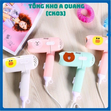 Máy sấy tóc mini tại nhà du lịch, công suất nhỏ, hình hoạt họa - Giá chỉ 55.696 VND