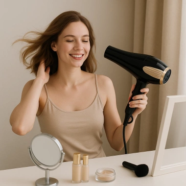 Máy sấy tóc My Home DN245 6.000W - Nhiệt độ điều chỉnh, nóng lạnh, giảm giá 125k