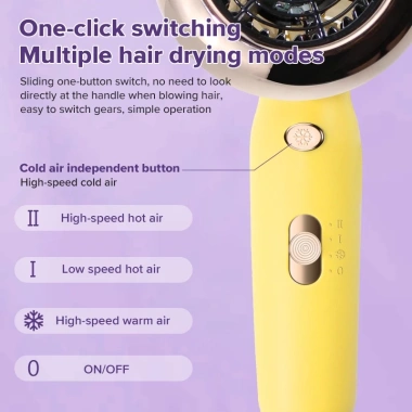 Máy sấy tóc nano UBEATOR nhỏ gọn, nhanh khô, chăm sóc tóc tại nhà & du lịch - Giá chỉ 242.000₫