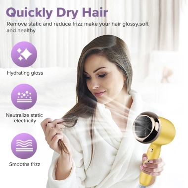 Máy sấy tóc nano UBEATOR nhỏ gọn, nhanh khô, chăm sóc tóc tại nhà & du lịch - Giá chỉ 242.000₫