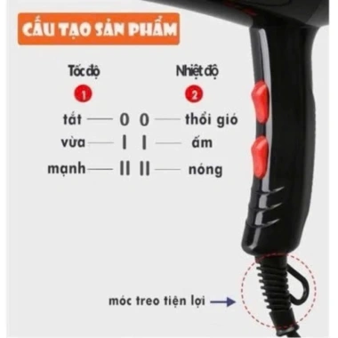 Máy sấy tóc nóng lạnh 2 tốc độ, 3 nhiệt, công suất 2.000W - Giá 52.000₫, tóc suôn mượt nhanh khô 4 Máy sấy tóc nóng lạnh 2 tốc độ, 3 nhiệt, công suất 2.000W - Giá 52.000₫, tóc suôn mượt nhanh khô 4