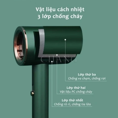 Máy sấy tóc nóng lạnh 2 tốc độ, 3 nhiệt, công suất 2.000W - Giá 52.000₫, tóc suôn mượt nhanh khô