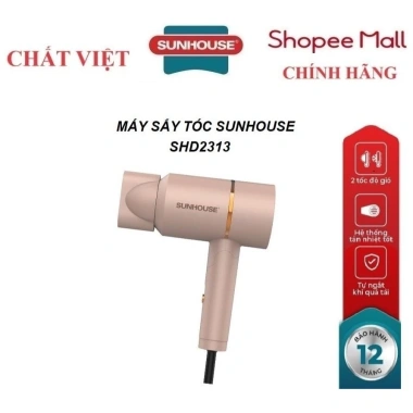 Máy sấy tóc nóng lạnh SUNHOUSE SHD2.313 - Công suất mạnh, ion âm, giảm giá 259k