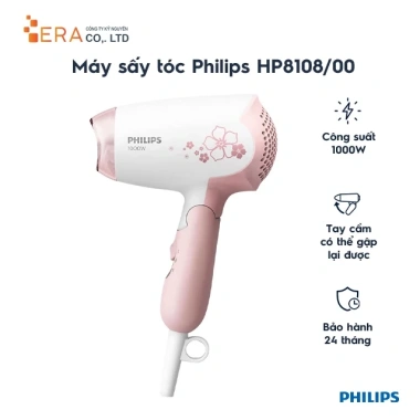 Máy sấy tóc Philips HP8.108/00 1.000W - Hàng chính hãng, giảm giá 18% chỉ 289.000 VND