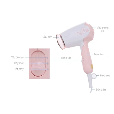 Máy sấy tóc Philips HP8.108/00 1.000W - Hàng chính hãng, giảm giá 18% chỉ 289.000 VND