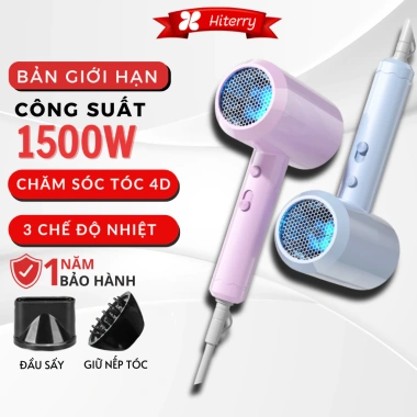 Máy sấy tóc Saiqiya 4 màu 2 gió 2 nhiệt ion chuẩn salon, ánh sáng xanh, bảo hành 12 tháng, giá 219.000₫