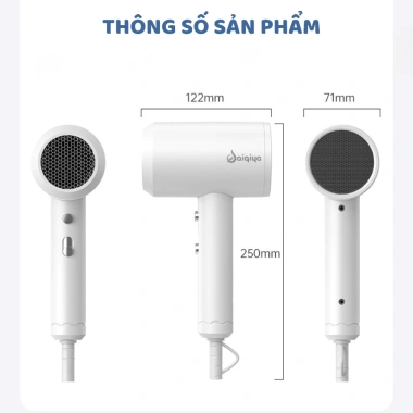 Máy sấy tóc Saiqiya 4 màu 2 gió 2 nhiệt ion chuẩn salon, ánh sáng xanh, bảo hành 12 tháng, giá 219.000₫