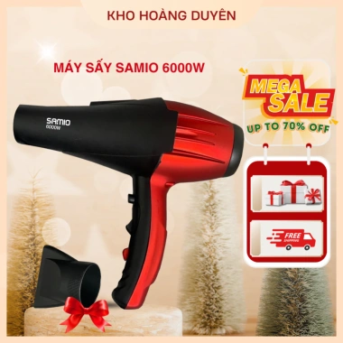 Máy sấy tóc salon Samio 6.000W công suất lớn, hai chiều nóng lạnh - 290.000₫