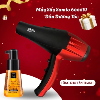 Máy sấy tóc SAMIO 6.000W, 2 chiều nóng lạnh, 3 chế độ, dây dài 2m salon