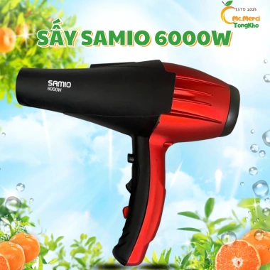 Máy sấy tóc Samio 6.000W công suất lớn, ion âm bảo vệ tóc, dây dài 2m - Siêu ưu đãi cho salon 8