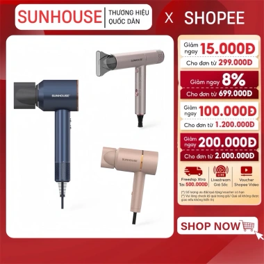 Máy sấy tóc Sunhouse SHD2.305/2.306/2.313 chính hãng - Bảo hành 12 tháng, công suất mạnh, giá chỉ 239.000₫