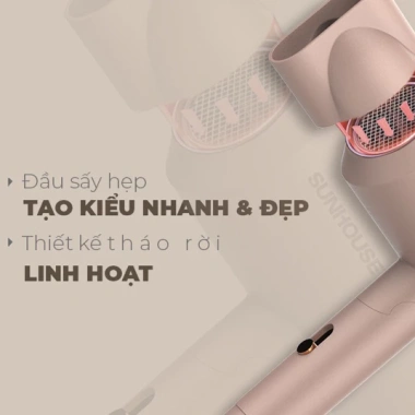 Máy sấy tóc Sunhouse SHD2.305/2.306/2.313 chính hãng - Bảo hành 12 tháng, công suất mạnh, giá chỉ 239.000₫ 4 Máy sấy tóc Sunhouse SHD2.305/2.306/2.313 chính hãng - Bảo hành 12 tháng, công suất mạnh, giá chỉ 239.000₫ 4
