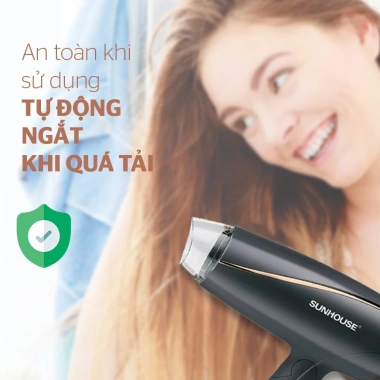 Máy sấy tóc SUNHOUSE SHD2.306 1.200W gấp gọn, bảo hành 12 tháng - Giá chỉ 201.000₫ 5