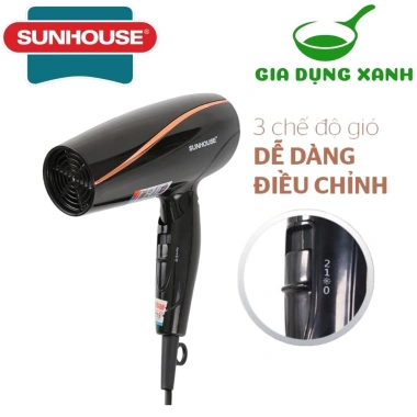 Máy sấy tóc SUNHOUSE SHD2.306/SHD2.308 3 chế độ - Đen/Trắng, bảo hành 12 tháng, giá 279k