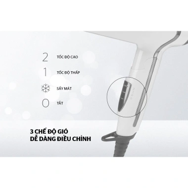 Máy sấy tóc SUNHOUSE SHD2.306/SHD2.308 3 chế độ - Đen/Trắng, bảo hành 12 tháng, giá 279k
