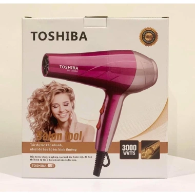 Máy sấy tóc Toshiba 551 3.000W – Công suất mạnh, bảo hành 12 tháng, giá ưu đãi 125.000đ