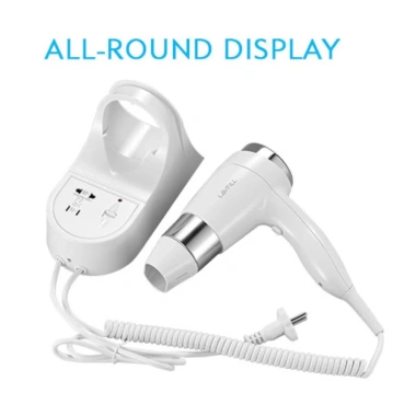 Máy sấy tóc treo tường 1.600W, công suất cao, kèm ổ cắm LAVFILL LFHD-2Y - 485.000 VND