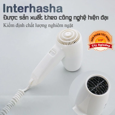Máy sấy tóc treo tường Interhasa + Băng dính chắc dán tường kính Ưu đãi 340k