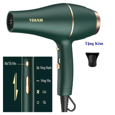 Máy sấy tóc VIHAM 3 chế độ nóng lạnh, an toàn cho tóc, giảm giá 159.000đ, tặng 3 món 2