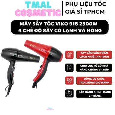Máy sấy tóc VIKO 918 2.500W 4 cấp độ sấy nóng lạnh, an toàn chống giật, bảo hành 6 tháng, chỉ 500k