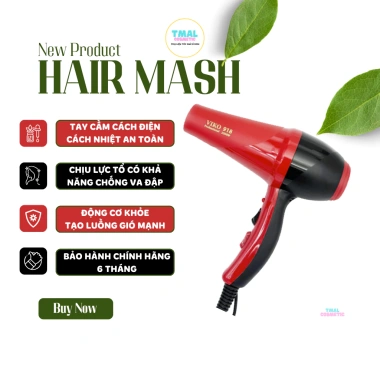 Máy sấy tóc VIKO 918 2.500W 4 cấp độ sấy nóng lạnh, an toàn chống giật, bảo hành 6 tháng, chỉ 500k