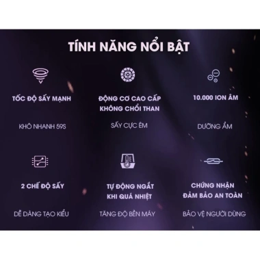 Máy sấy tóc VINBUY 2.200W chuyên salon, ion dưỡng ẩm, giá ưu đãi 295.000₫