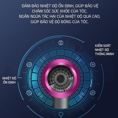Máy sấy tóc Weilaiya 1.800W tốc độ cao, sấy nhanh, nhiệt độ thông minh, giữ độ bóng ẩm - 159.000đ