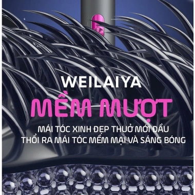 Máy sấy tóc Weilaiya 1.800W tốc độ cao, sấy nhanh, nhiệt độ thông minh, giữ độ bóng ẩm - 159.000đ