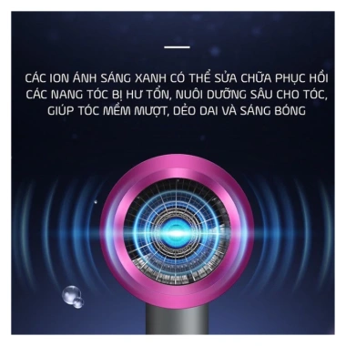 Máy sấy tóc Weilaiya 1.800W tốc độ cao, sấy nhanh, nhiệt độ thông minh, giữ độ bóng ẩm - 159.000đ