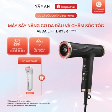 Máy sấy tóc YAMAN 3in1 Dryer 220V – Nâng cơ mặt, thư giãn da đầu, tóc bóng mượt