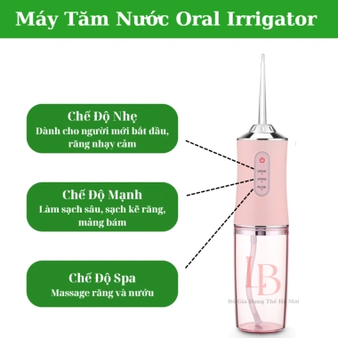Máy tăm nước Oral Irrigator Pro 2.024 - 3 cấp độ, 4 đầu tăm, giảm giá 209.000₫ 3