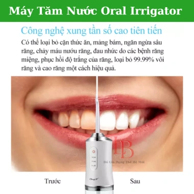 Máy tăm nước Oral Irrigator Pro 2.024 - 3 cấp độ, 4 đầu tăm, giảm giá 209.000₫ 9
