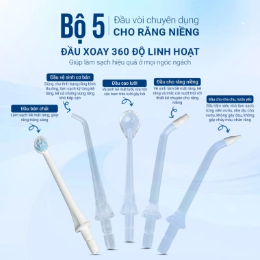 Máy tăm nước WaterBeam cho niềng răng - Nha sĩ khuyên dùng, BH 1 đổi 1 12 tháng, 949k