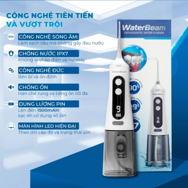 Máy tăm nước WaterBeam cho niềng răng - Nha sĩ khuyên dùng, BH 1 đổi 1 12 tháng, 949k 7 Máy tăm nước WaterBeam cho niềng răng - Nha sĩ khuyên dùng, BH 1 đổi 1 12 tháng, 949k 7