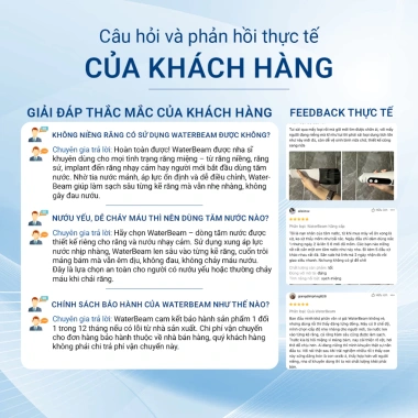 Máy tăm nước WaterBeam cho niềng răng - Nha sĩ khuyên dùng, BH 1 đổi 1 12 tháng, 949k