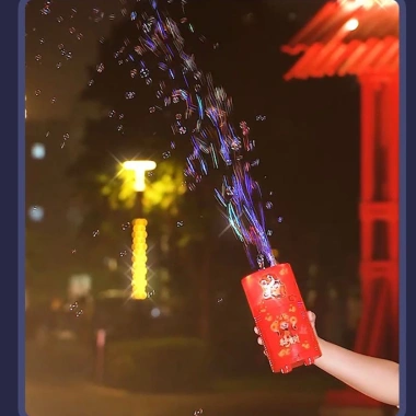 Máy Tạo Bong Bóng 20 Nòng Xoay Đèn LED và Âm Thanh, Phát Tết Nguyên Đán, Giá 50.000đ