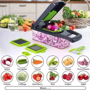 Máy thái rau củ đa năng 12 in 1 BPA Free PP an toàn, cắt gọt bào sợi hạt lựu - Giá 119.000đ 9
