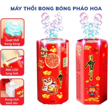 Máy Thổi Bong Bóng Pháo Hoa Tự Động Đèn LED Pin Sạc Trang Trí Tết 150.000 VND