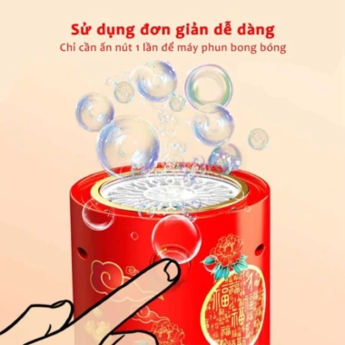 Máy Thổi Bong Bóng Pháo Hoa Tự Động Đèn LED Pin Sạc Trang Trí Tết 150.000 VND