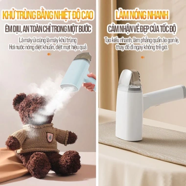 Máy ủi hơi nước cầm tay mini, phẳng tức thì, thiết kế nhỏ gọn, dễ mang theo giá chỉ 285.000 VND