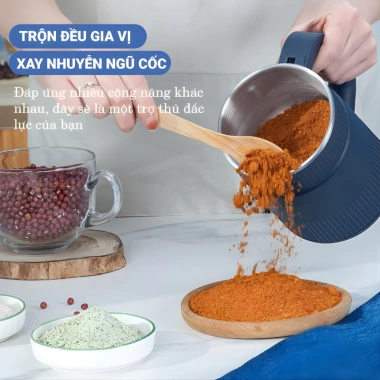 Máy xay đa năng 300W cối thủy tinh 4 lưỡi dao, xay hạt khô, thịt, 3 tốc độ - Giá chỉ 169.000đ