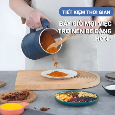 Máy xay đa năng 300W cối thủy tinh 4 lưỡi dao, xay hạt khô, thịt, 3 tốc độ - Giá chỉ 169.000đ