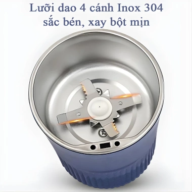 Máy xay đa năng 300W cối thủy tinh 4 lưỡi dao, xay hạt khô, thịt, 3 tốc độ - Giá chỉ 169.000đ