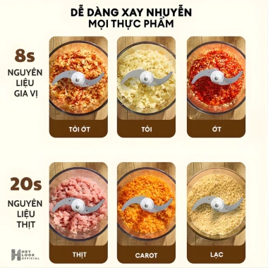 Máy xay đa năng 300W cối thủy tinh 4 lưỡi dao, xay hạt khô, thịt, 3 tốc độ - Giá chỉ 169.000đ