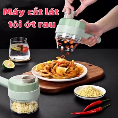 Máy xay tỏi ớt pin, 3 lưỡi dao thép không rỉ, sạc Type‑C, chức năng Tiện Lợi 150.429₫