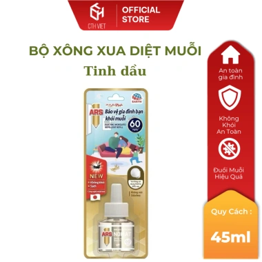 Máy xông xua đuổi muỗi điện ARS Nomat P60 Nhật Bản: 60 ngày, 8 tiếng, kèm tinh dầu, chỉ 55.000₫