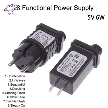 maysuper Phích cắm EU/US 5VDC 6W 8 bộ chuyển đổi LED SELV IP44 Laser chống nước