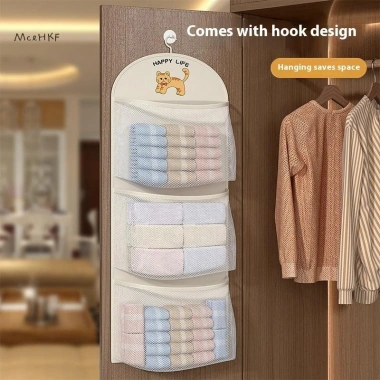 MceHKF Túi Lưới Lưu Trữ 2/3 Lớp - Đồ Lót & Tất, Quần Áo Thoáng Khí Có Móc Treo