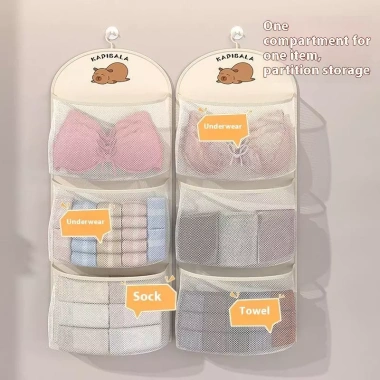 MceHKF Túi Lưới Lưu Trữ 2/3 Lớp - Đồ Lót & Tất, Quần Áo Thoáng Khí Có Móc Treo